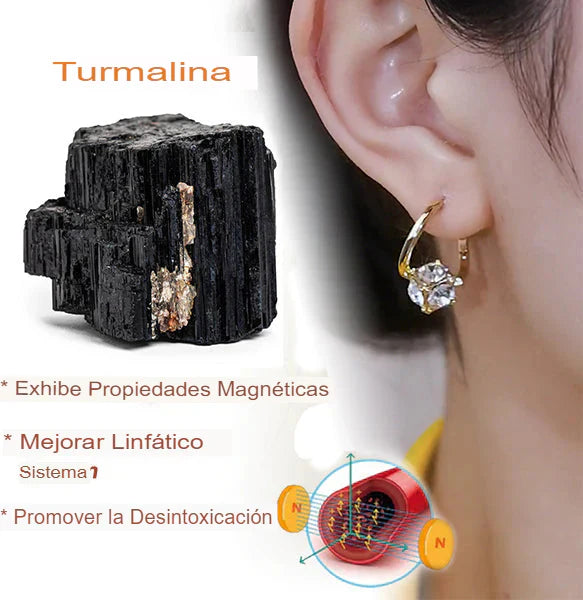 PAR DE PENDIENTES DE GERMANIO CON TERAPIA MAGNETICA