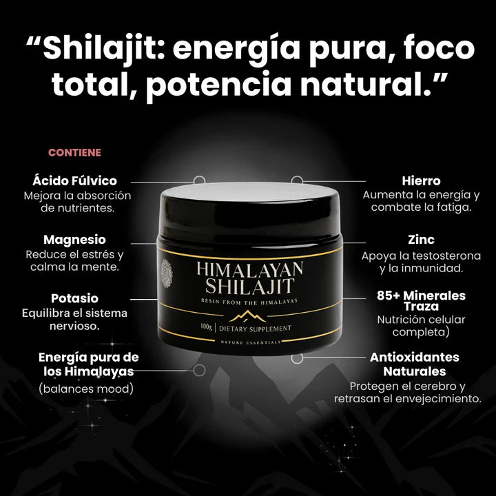 🗻 Shilajit Himalaya™ – Resina Pura Premium para Energía, Fuerza y Testosterona Natural 💥🔥