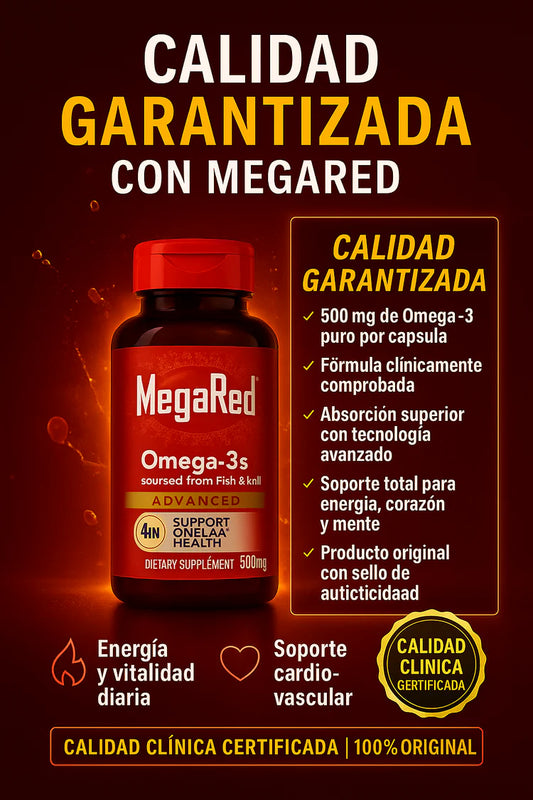 MegaRed™ Omega-3 – Fuerza para tu corazón, energía para tu día ❤️🩸