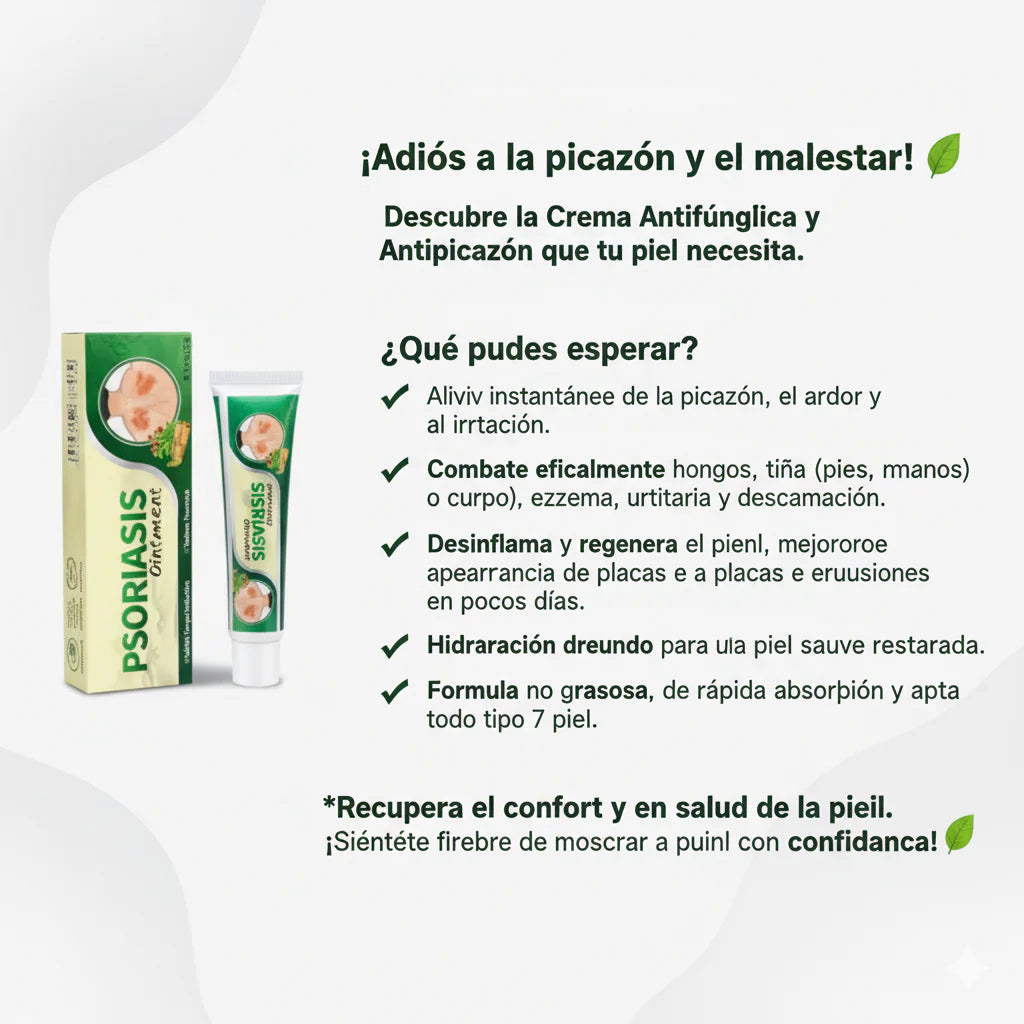 PSORIASIS?™ – Crema Calmante Antifúngica para Picazón y Resequedad | 20g