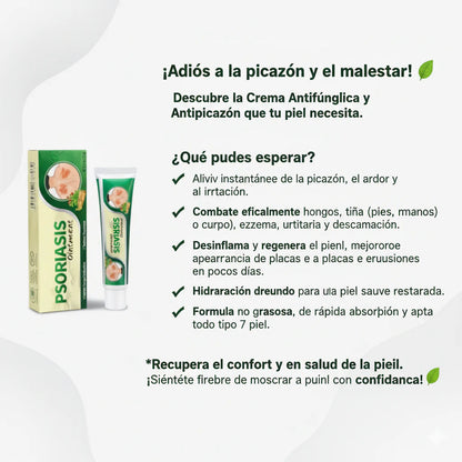PSORIASIS?™ – Crema Calmante Antifúngica para Picazón y Resequedad | 20g