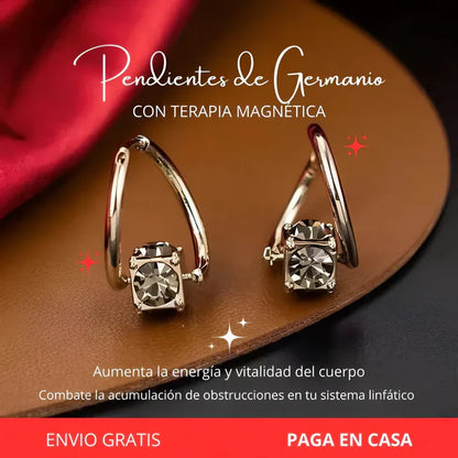PAR DE PENDIENTES DE GERMANIO CON TERAPIA MAGNETICA